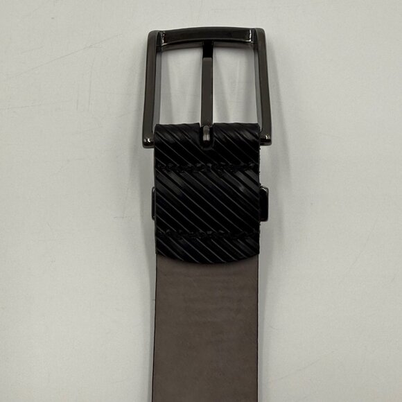 Remo Tulliani Italian Calfskin Leather Belt Mens Size 34 Black Dress Casual - Picture 3 of 9